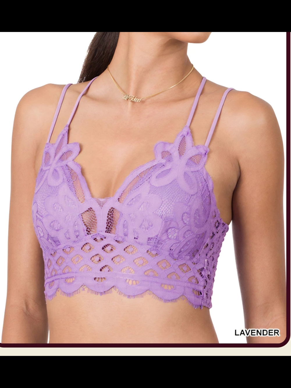 Zenana Crochet Sexy Lace Bralette Smocking Back with Removable Bra Pads-Various
